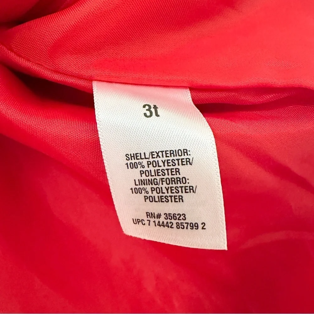 Carter's Toddler Girl Satin 3D Floral Rosette Formal Dress Red sz 3T